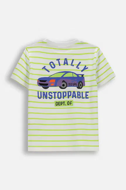 Футболка полосатая T-shirt Coccodrillo, белый — фото 2
