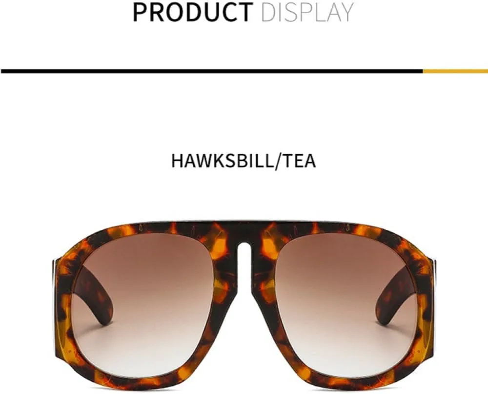 

Ретро овальные солнцезащитные очки с градиентным переходом в крупной оправе для женщин/мужчин, винтажные, большие, в стиле панк, черные MTZJH, Black Double Gray