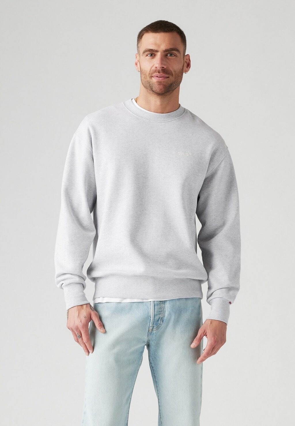 

Толстовка с капюшоном AUTHENTIC CREW Levi's, цвет Light Gray Heather