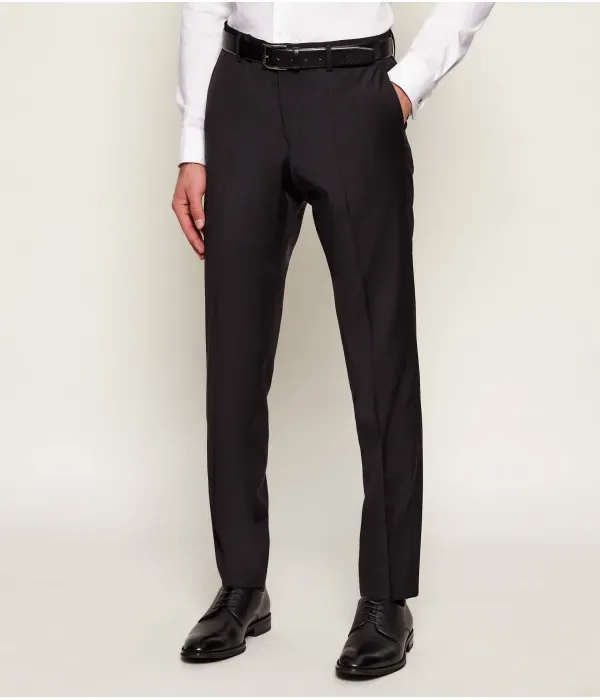 Шерстяные брюки H-Genius-MM-251 slim fit Boss, черный