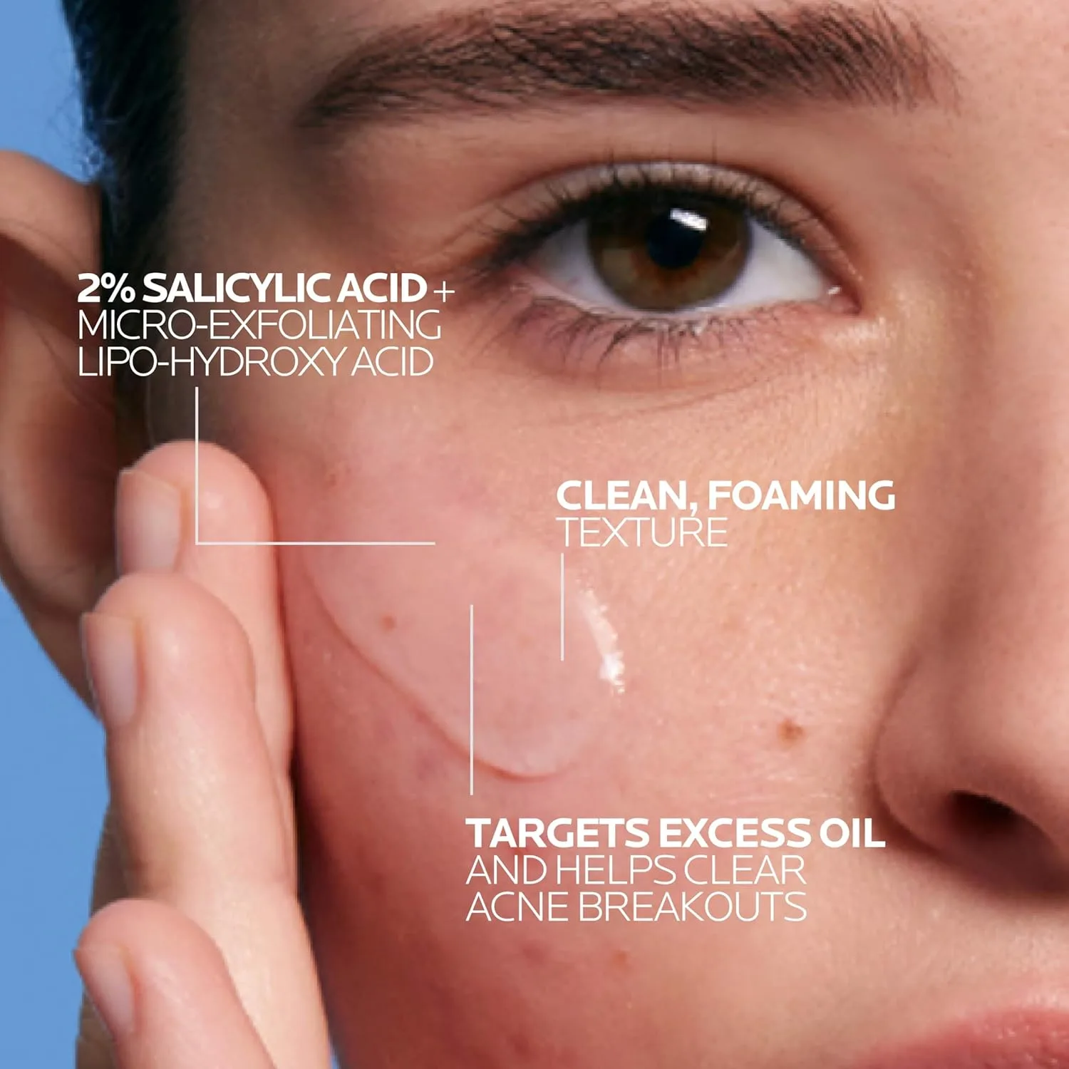Гель для умывания La Roche-Posay — Effaclar Medicated Gel Cleanser, очищающий гель с % салициловой кислотой, LHA и, 47.91 г — фото 3