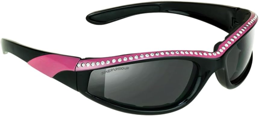 

Защитные мотоциклетные очки Bikershades со стразами для женщин, с мягкой подкладкой из пеноматериала, для дневного, дымчатого и ночного времени, желтого цвета, прозрачные, защищают от ветра и пыли