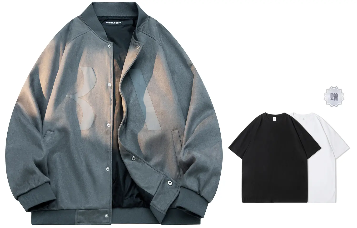 

BOBBY ABLEY Куртка Unisex, Gray (Comes with Brand T-Shirt)