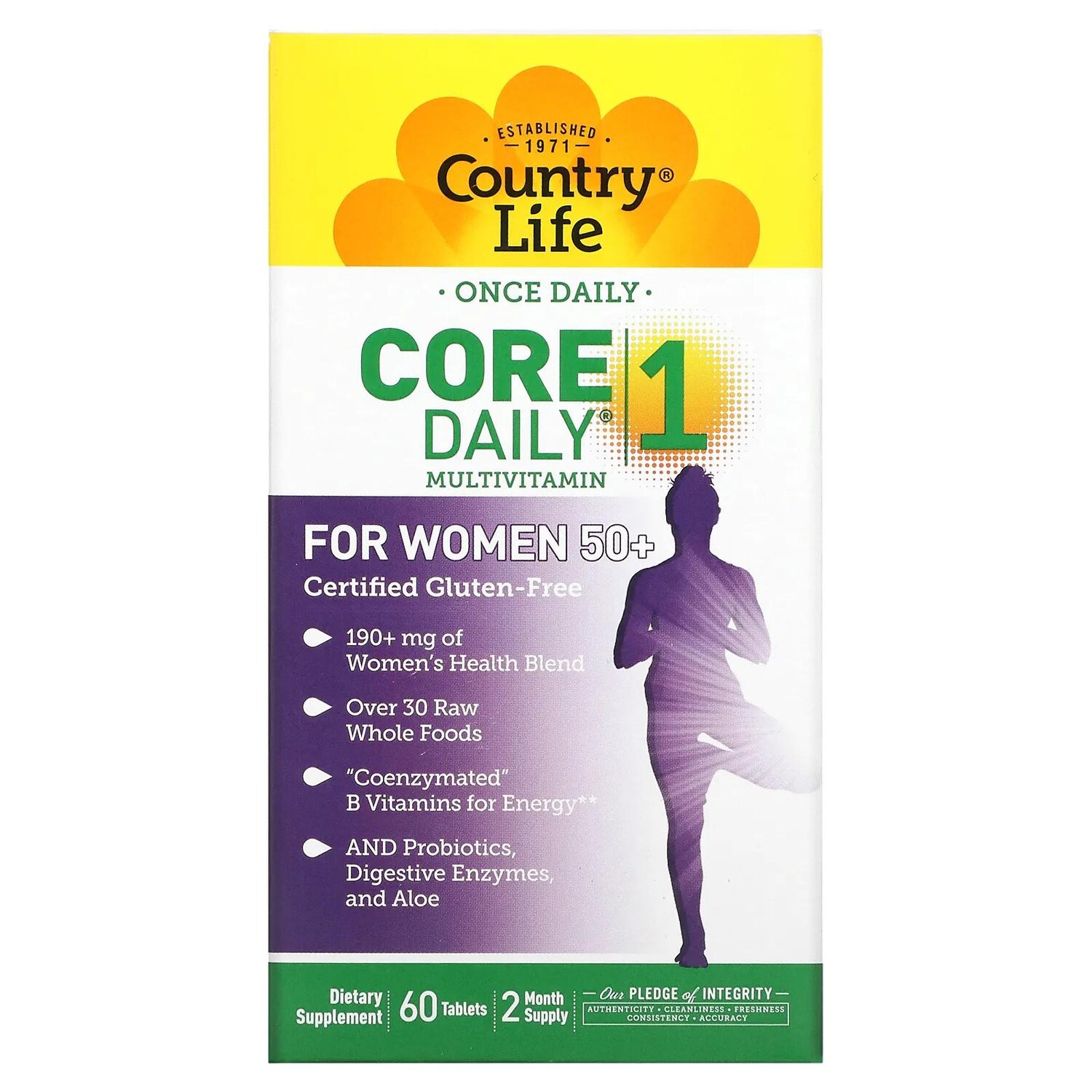 

Country Life Core Daily -1 Мультивитамины для женщин за 50 60 таблеток