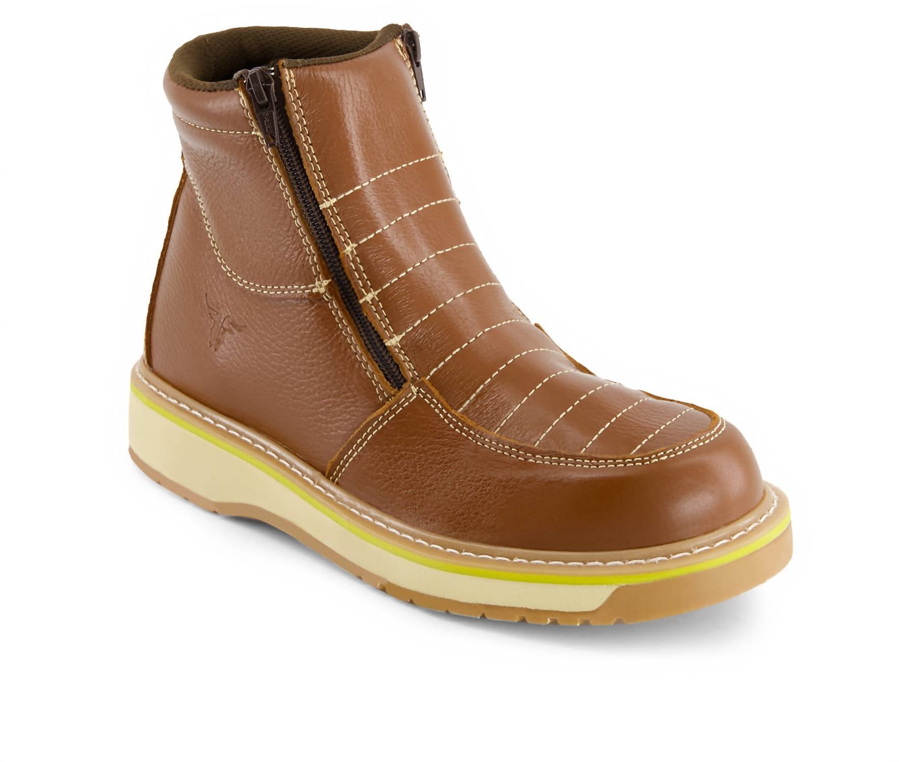 

Мужские кожаные ботинки с двойной молнией цвета меда Forastero, Honey