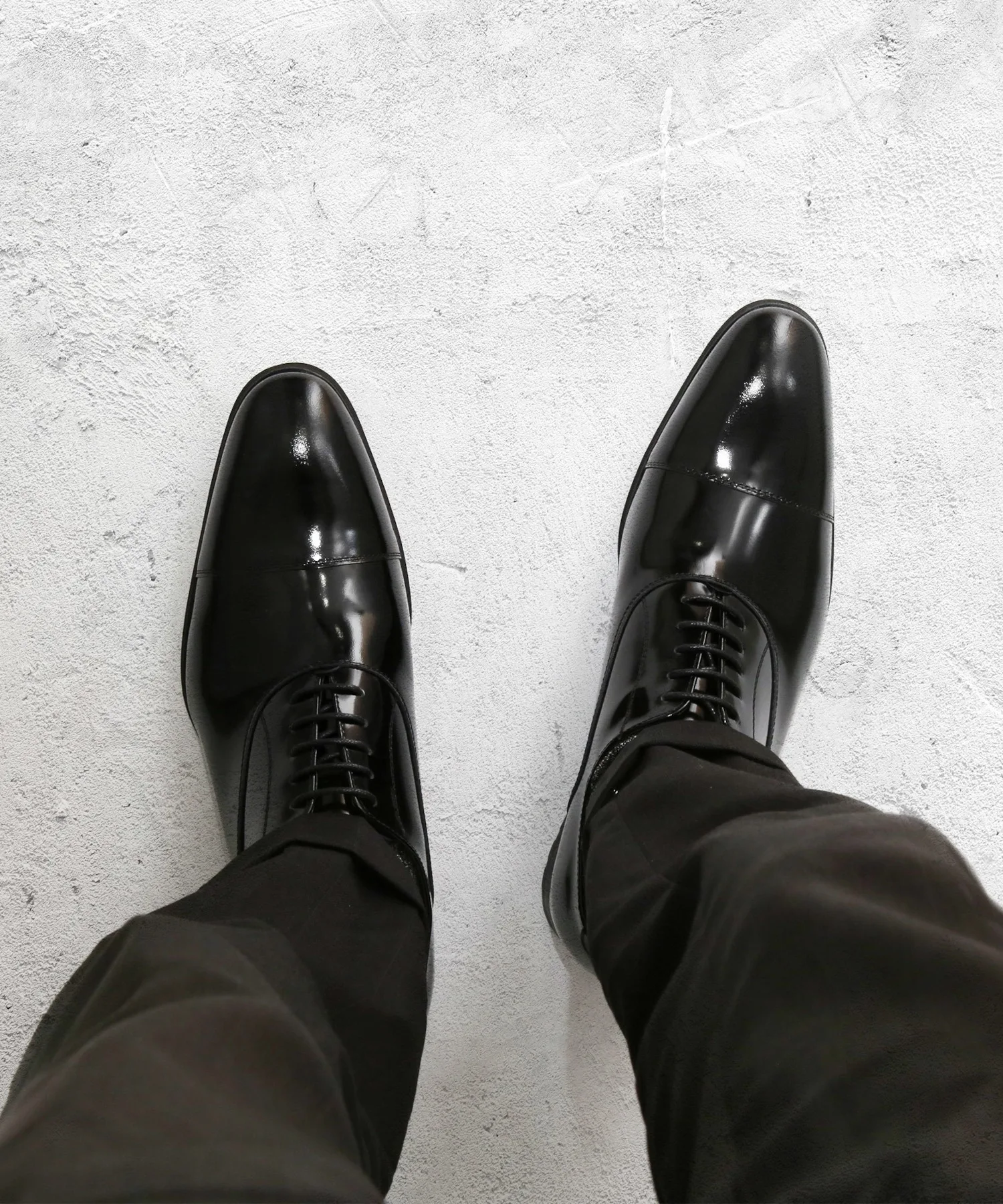 Мужские туфли GUIONNET Straight Tip Oxford Premium Enamel