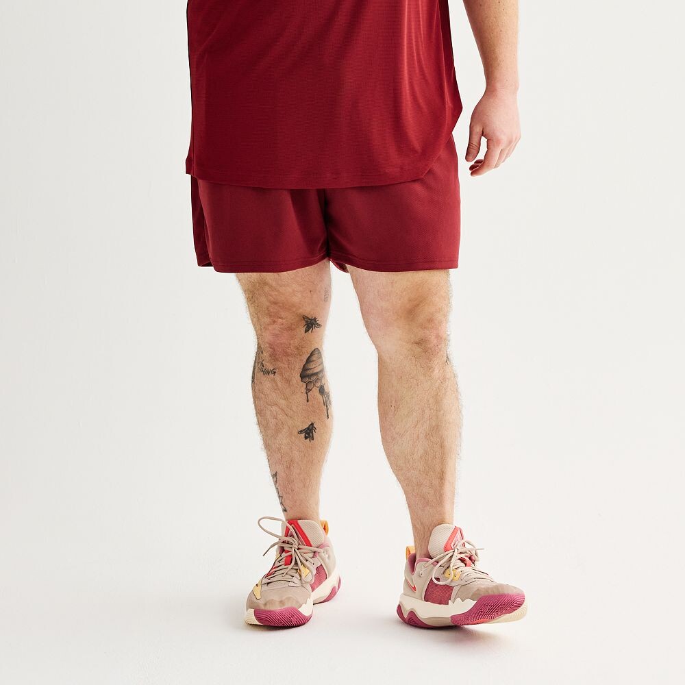 

Сетчатые шорты Big & Tall Tek Gear длиной выше колена, цвет Berry Magnolia
