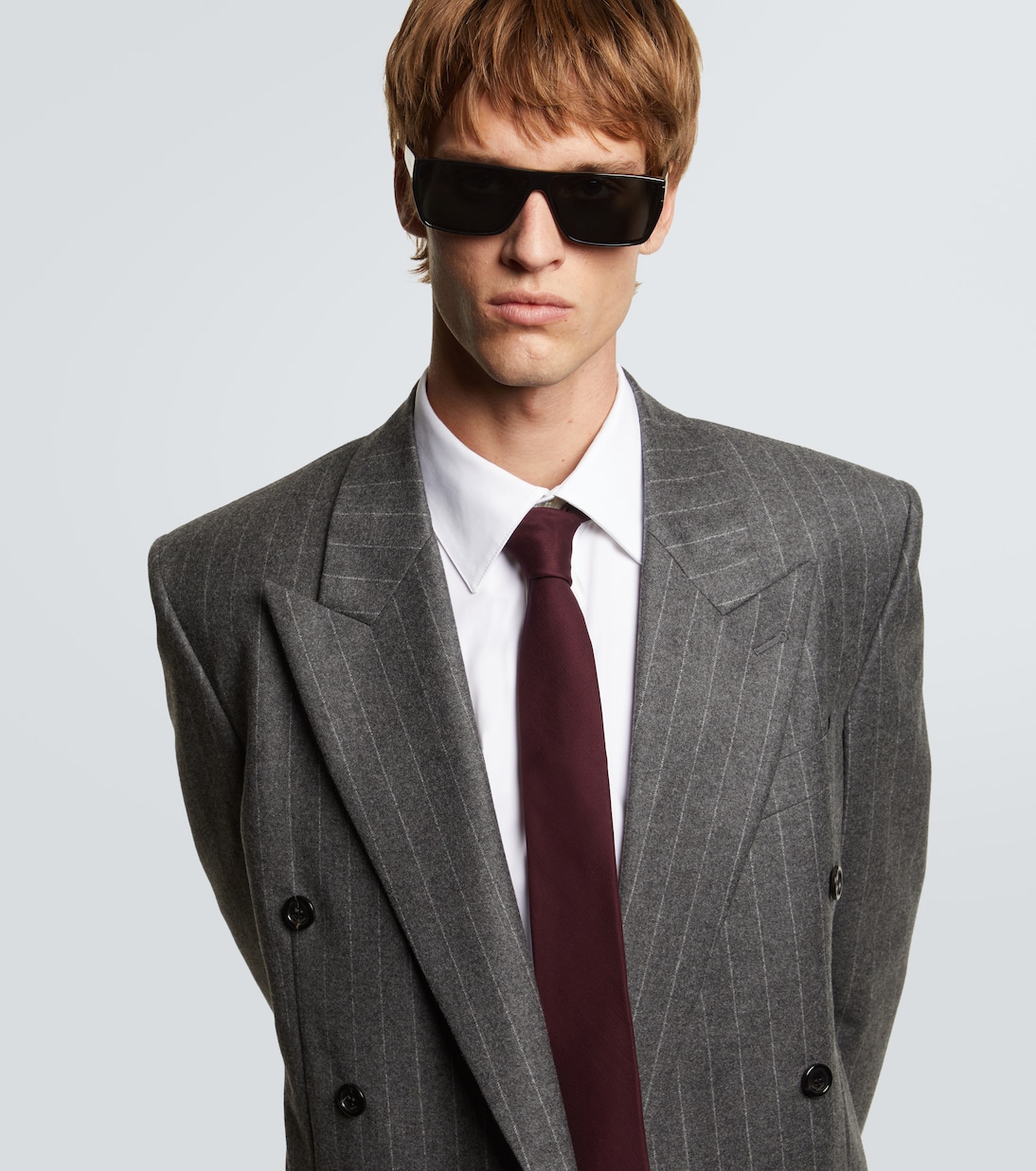 SL 757 прямоугольные солнцезащитные очки Saint Laurent — фото 3