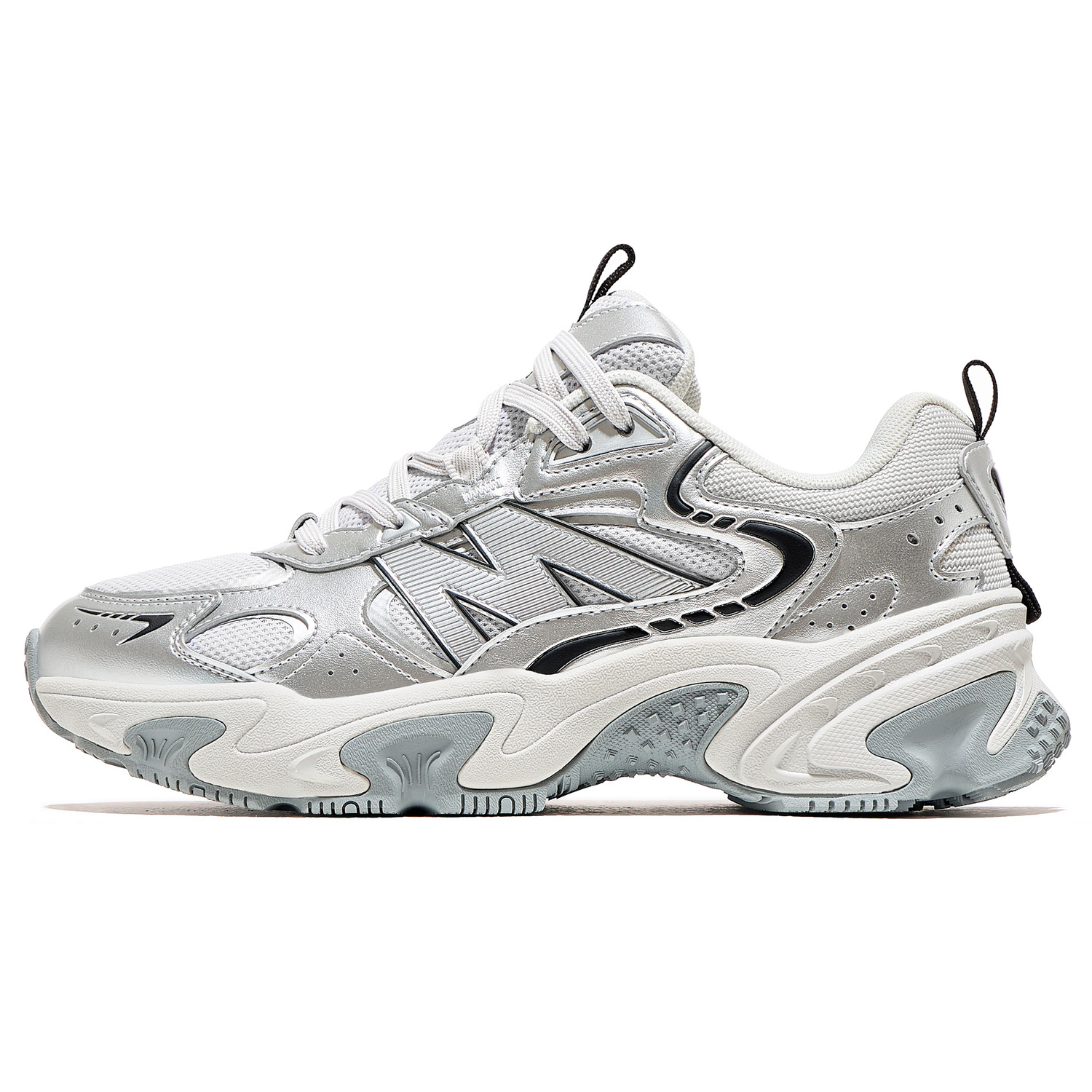 

CAMEL Серебристо-белые и черные мужские кроссовки на платформе с низким берцем, устойчивые к истиранию, цвет Silver White/Black