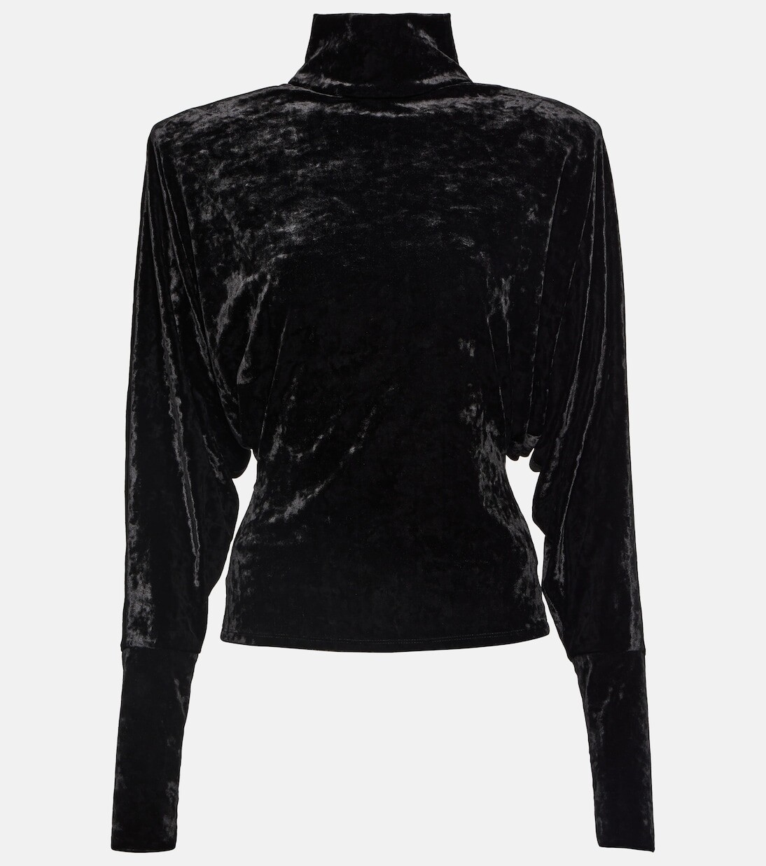 

Драпированный бархатный топ Alexandre Vauthier, черный