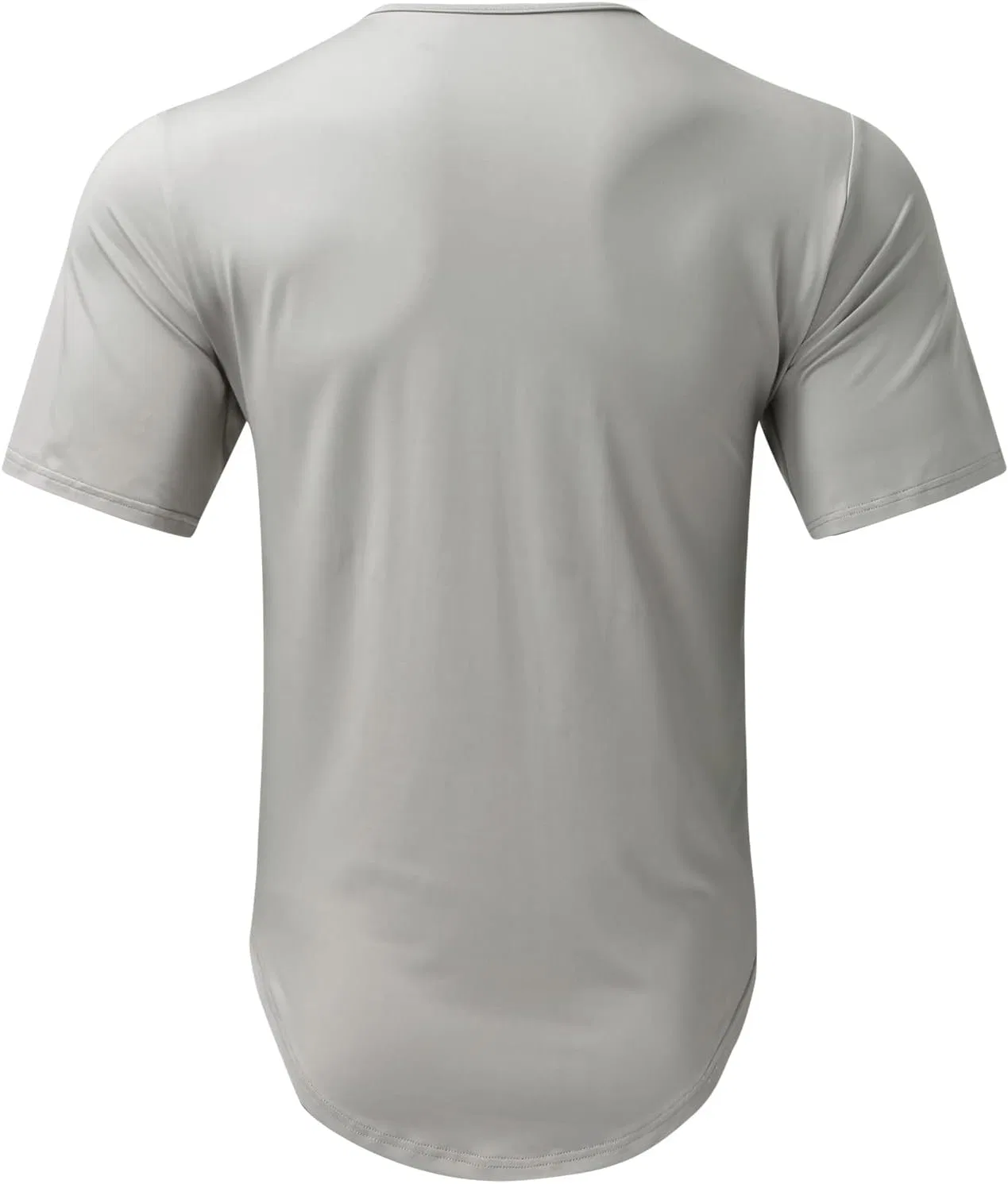 Футболка для тренировок Dry Fit Slim Fit с застежкой-молнией, серая — фото 4