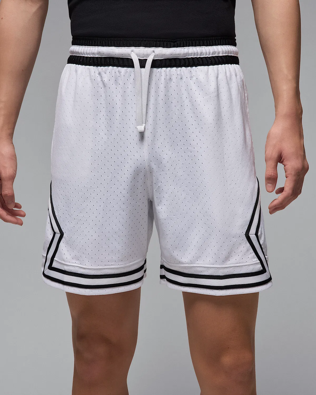 Мужские шорты Jordan Sport Dri-FIT Mesh Diamond, White/Black/Black — фото 2