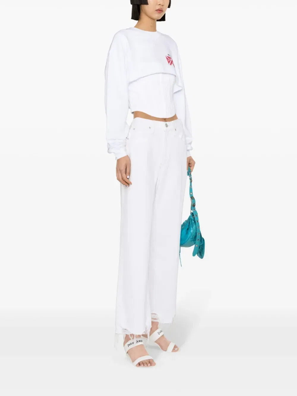 Толстовка Corset Rock Cool Fit Dsquared2, белый — фото 3