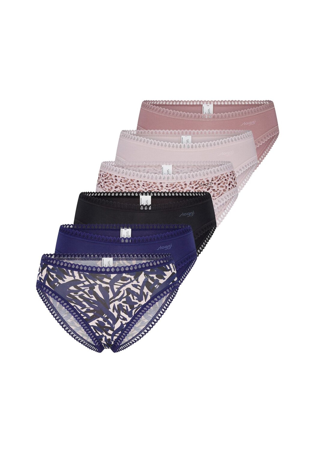 

Набор трусов GO Crush из 6 шт Sloggi, цвет Rosa / Blau / Schwarz