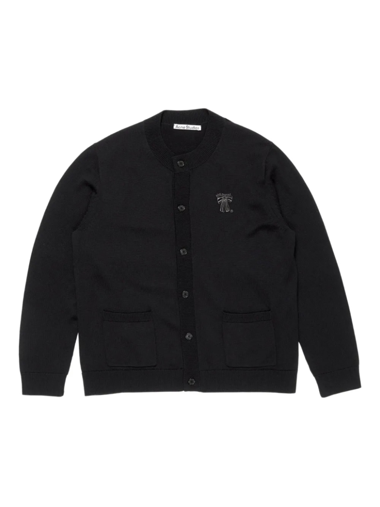 

Acne Studios кардиган в рубчик, черный