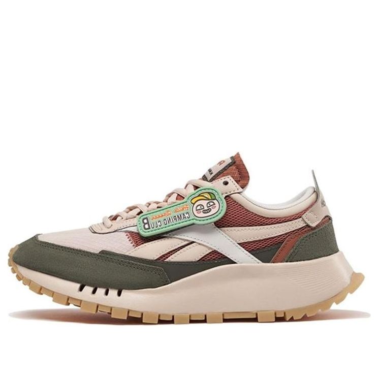 

Спортивные кроссовки Reebok Kakao x Classic Leather Legacy 'Soft Ecru Hunter Green', коричневый
