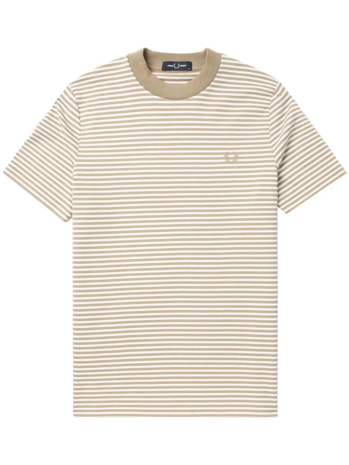 

Полосатая футболка с вышитым логотипом Fred Perry, бежевый