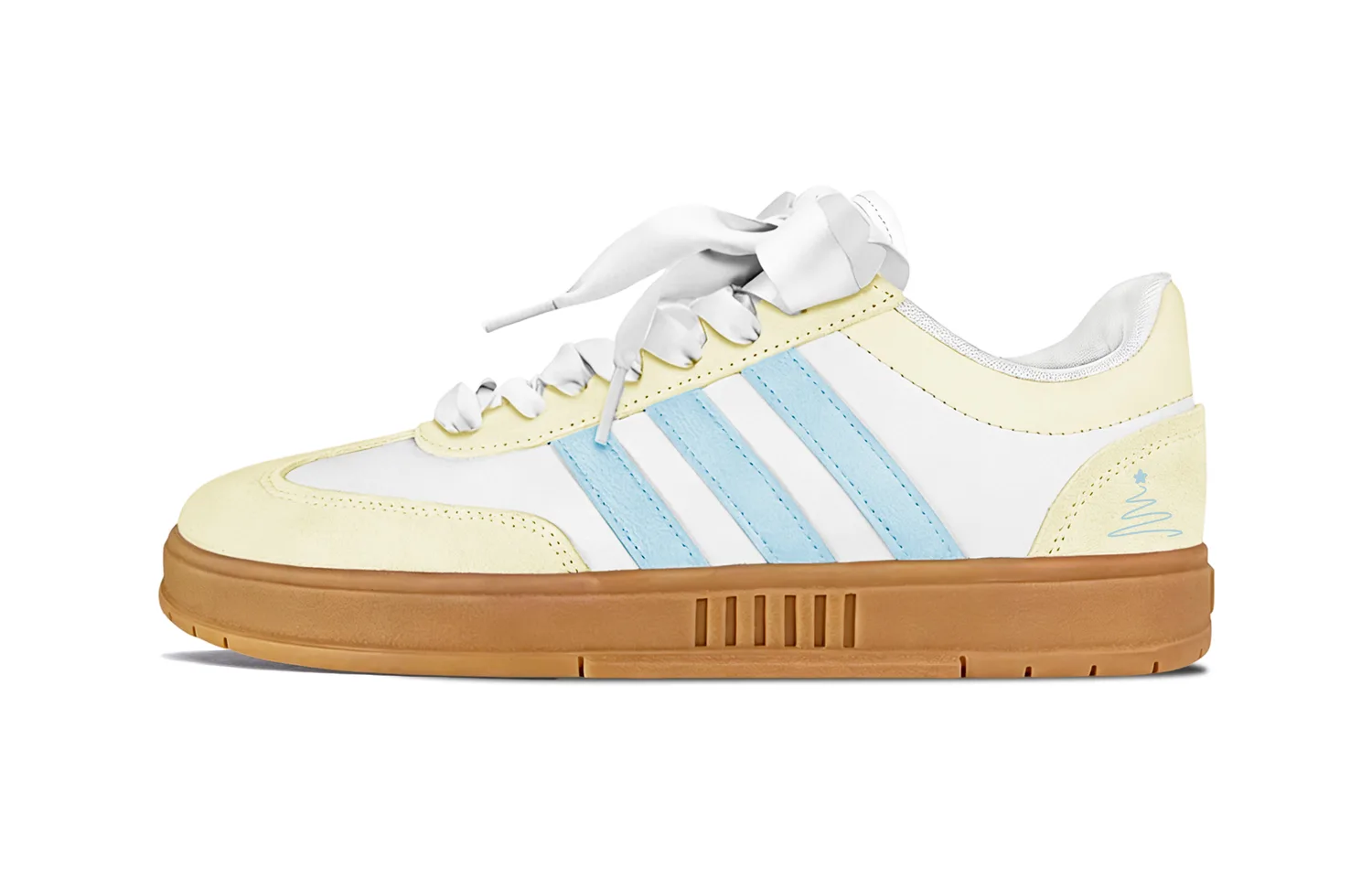 Adidas GRADAS Maris Sal Moonlight Suede Coverage Slip Resistant Low top Skateboard Shoes Unisex Sky Blue — фото 3