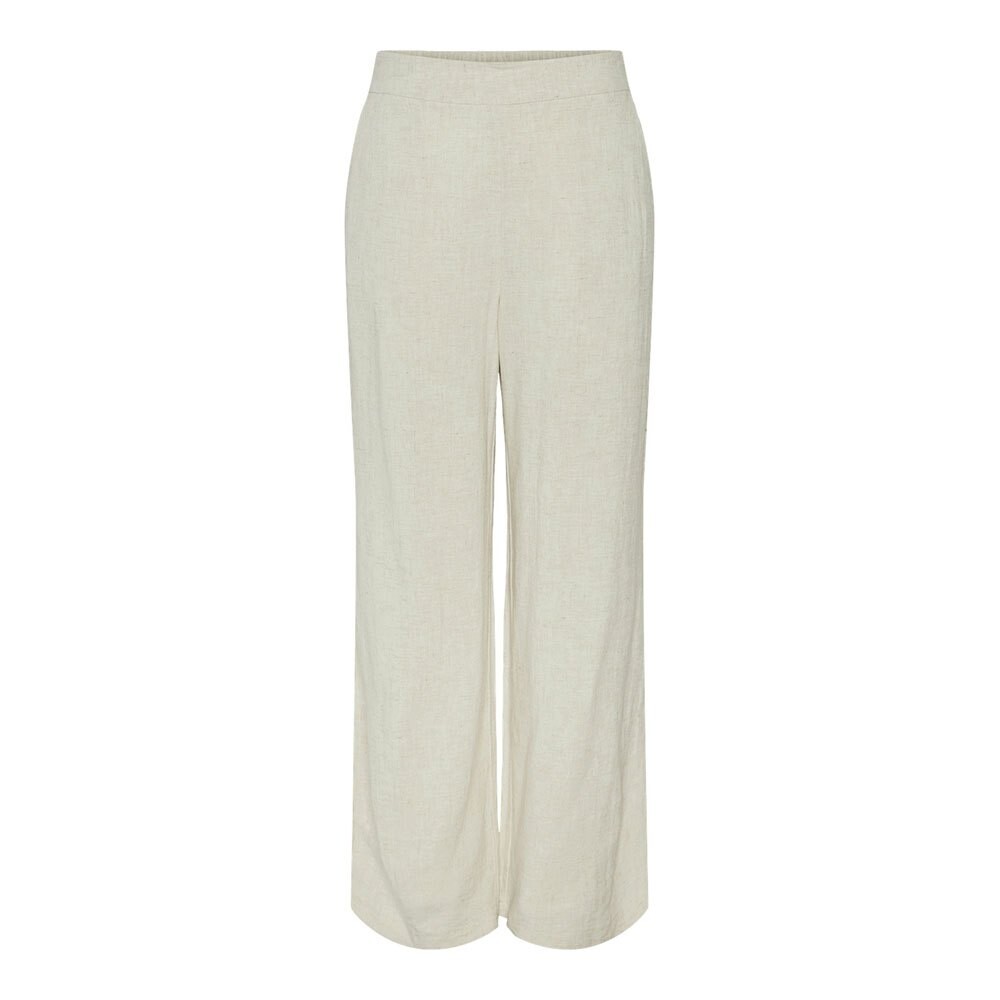 

Брюки Pieces Vinsty high waist, бежевый