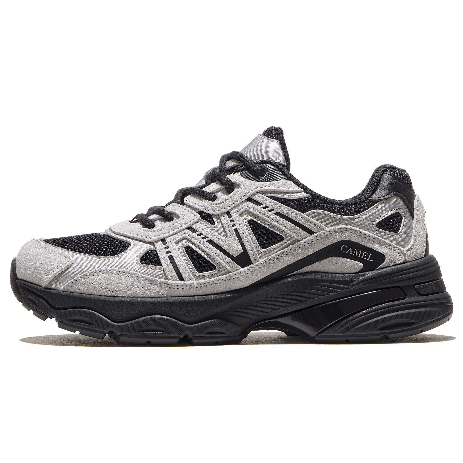 

CAMEL Женские противоскользящие походные кроссовки с защитой от истирания Silver White/Black, цвет Silver White/Black
