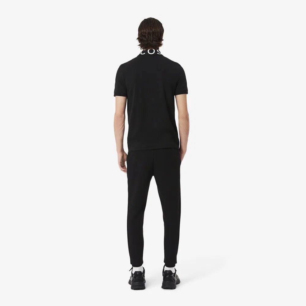 Мужские чёрные джоггеры слим-фит Double Face от Lacoste — фото 3