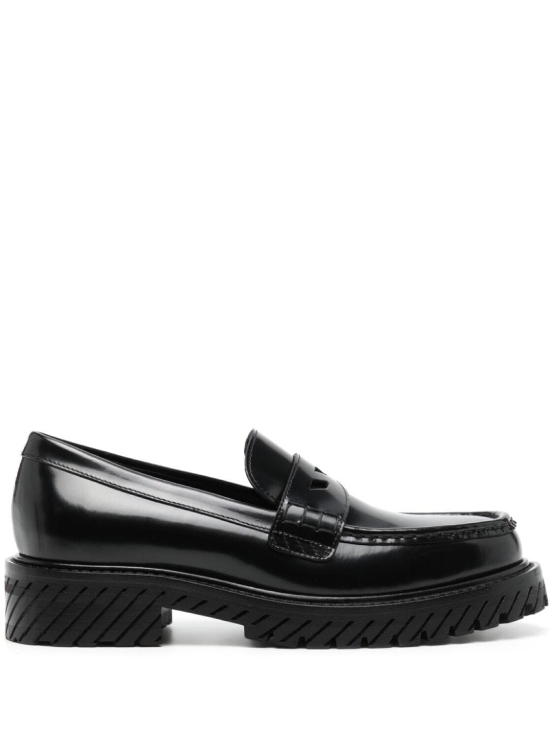 

Off-White лоферы с полосками Diag, черный