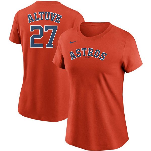 Футболка Houston Astros с именем и номером Jose Altuve, оранжевая Nike — фото 2