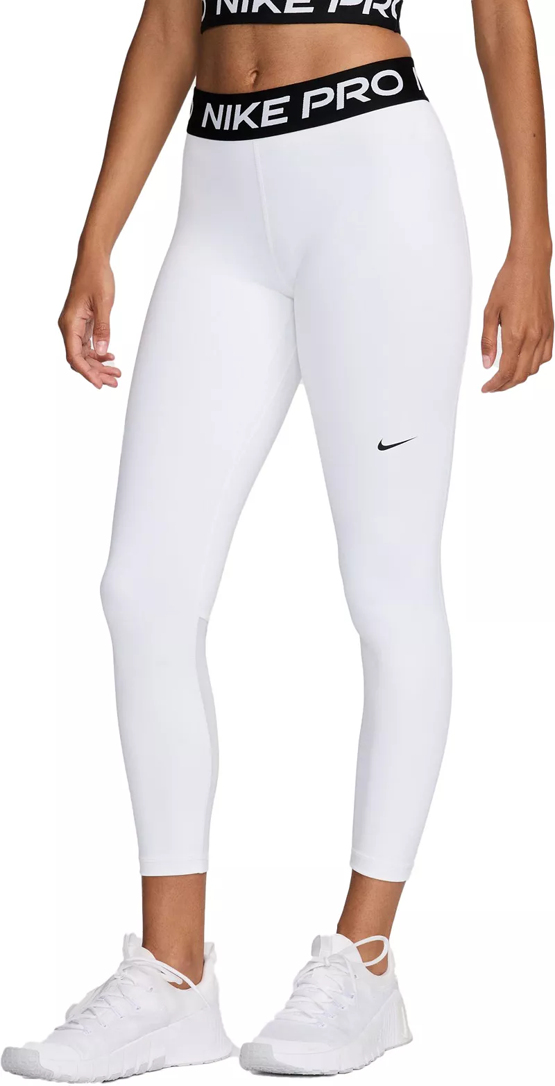

Женские леггинсы Nike Pro со средней посадкой 7/8 на подкладке, белый