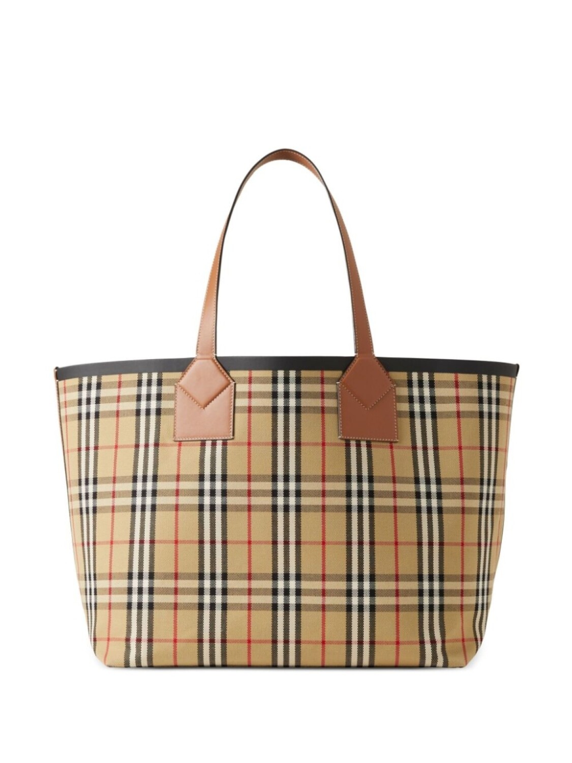 

Большая сумка-тоут Burberry London в клетку, коричневый