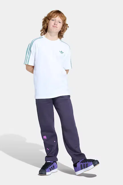 Футболка детская с принтом Adidas Originals, белый — фото 4