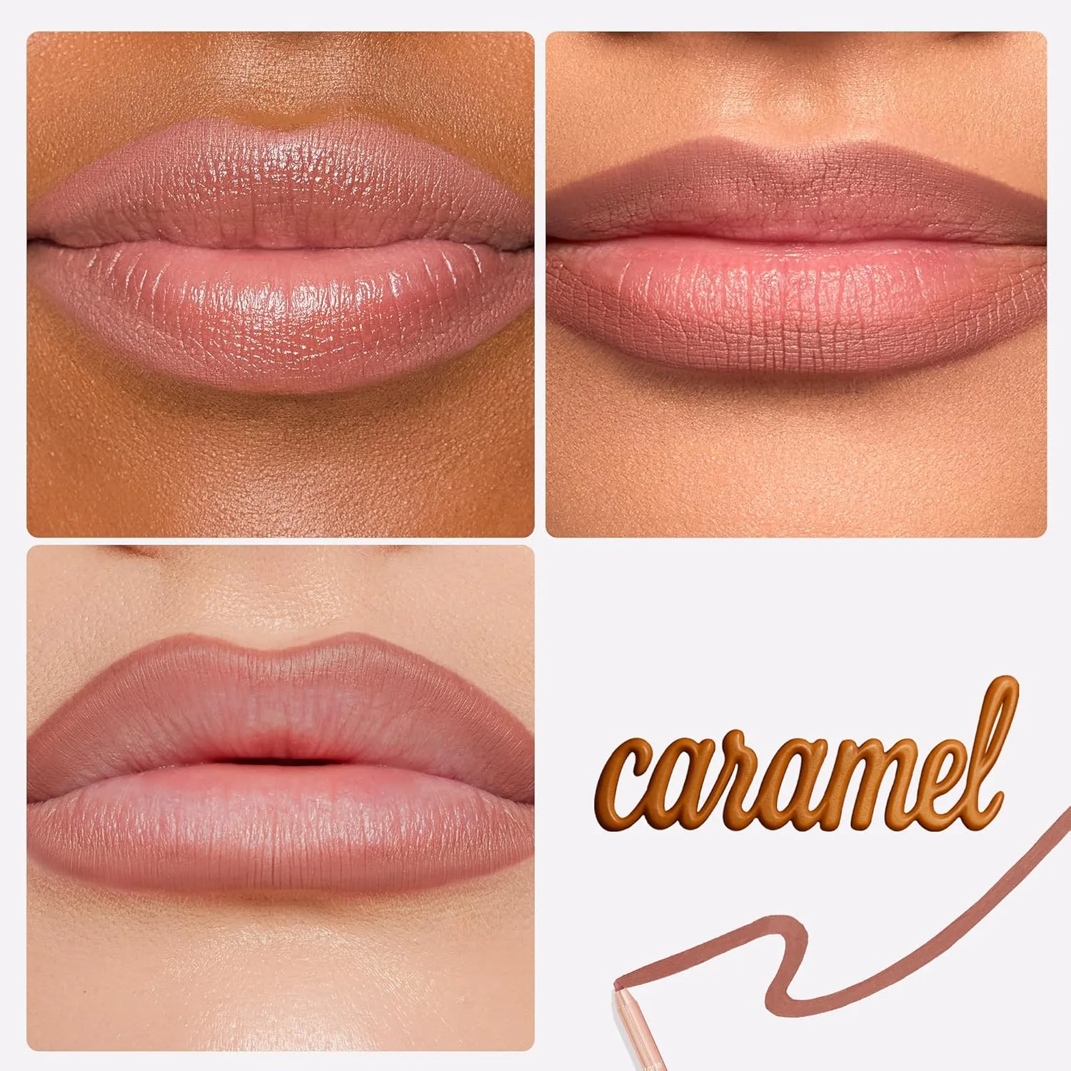 Tarte Maracuja Juicy Lip Plump лайнер для губ с гиалуроновой кислотой, увлажняющий и увеличивающий объем без инъекций, включает Mystery Charm, веганский, без жестокости, полный размер 0.57 г (1 шт.), caramel — фото 2