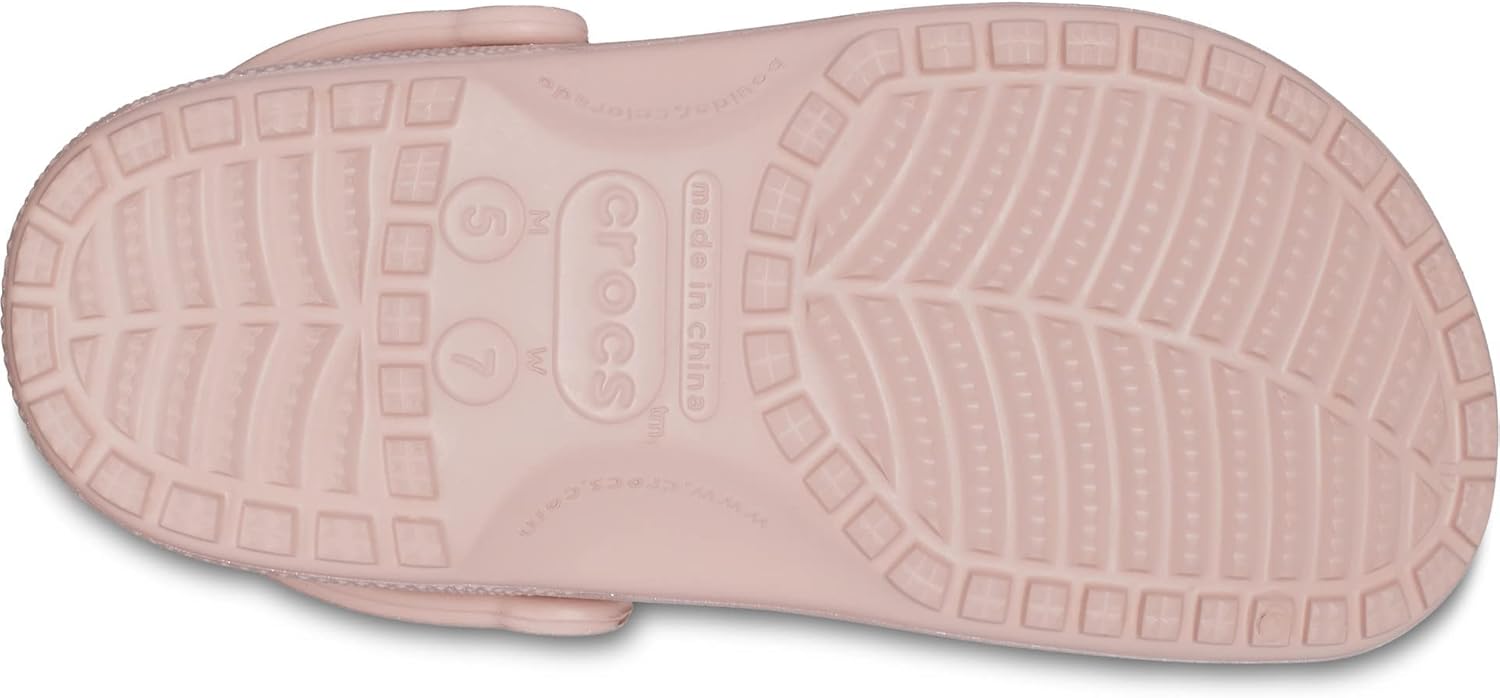 Унисекс сабо Crocs Classic с блестками, розовый — фото 4