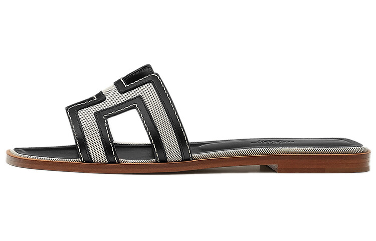 Сандалии HERMES Oran Slide Slippers Women's Black