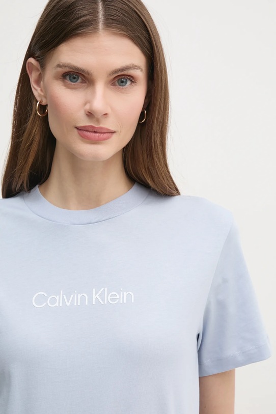 Хлопковая футболка Calvin Klein, синий — фото 4