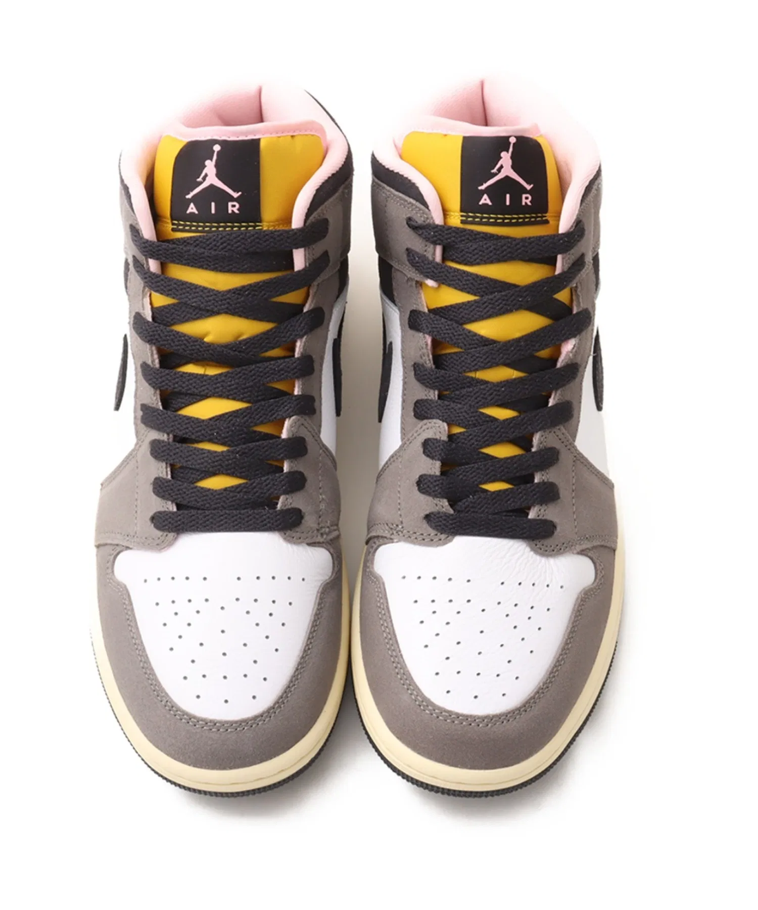 Мужские кроссовки из натуральной кожи Jordan Air Jordan 1 Mid SE чёрные — фото 2
