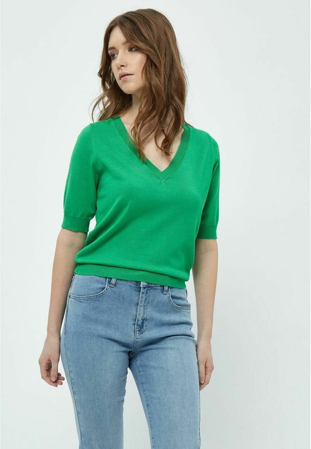 

Футболка базовая MILLA V-NECK Minus, цвет island green