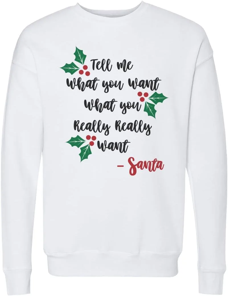 

500 LEVEL Tell Me What You Want Santa рождественский свитшот