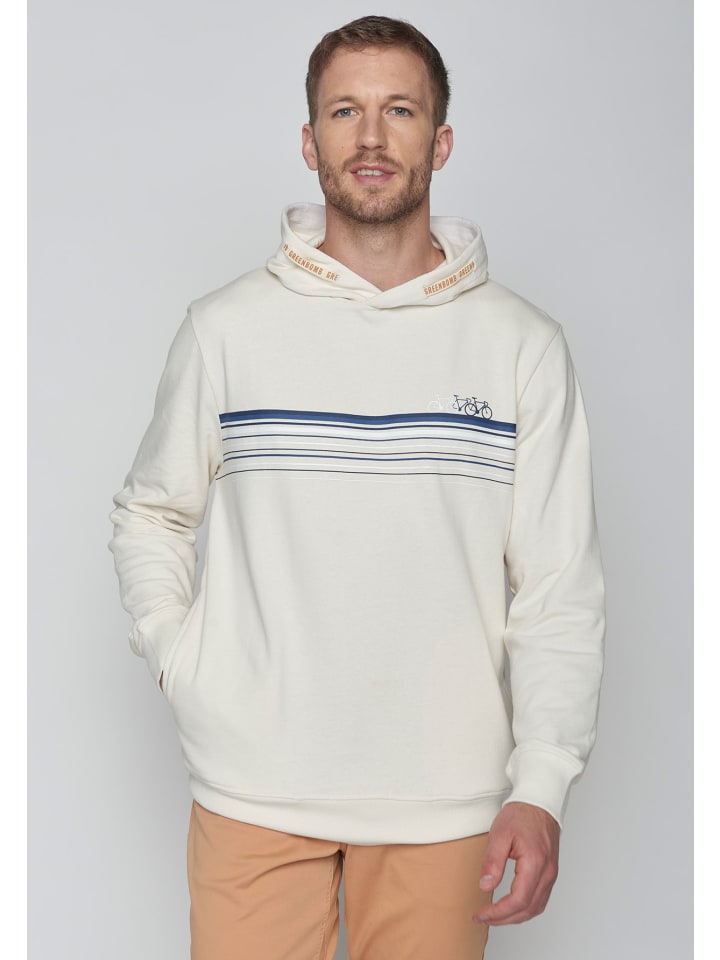 

Толстовка Bike Fast кремово-белого цвета GreenBomb