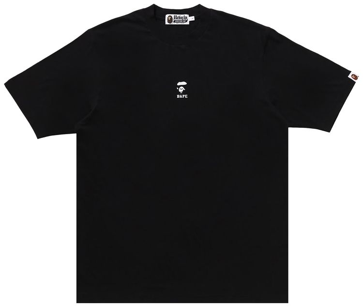 

Футболка BAPE Ape Face Shrunk Tee, черная, Черный, Футболка BAPE Ape Face Shrunk Tee, черная