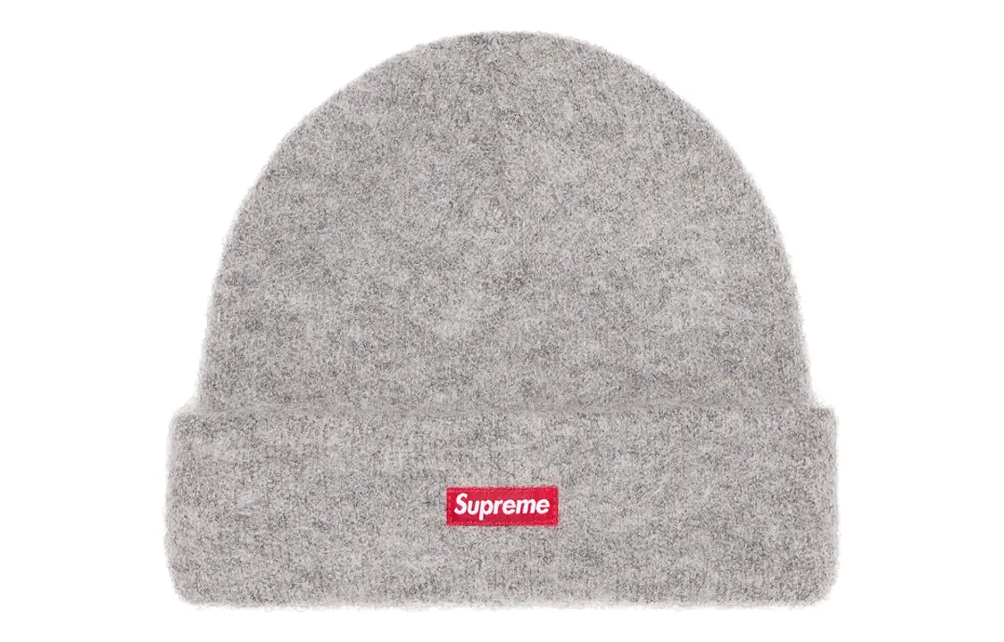 

Шапка Supreme Mohair с логотипом, серый