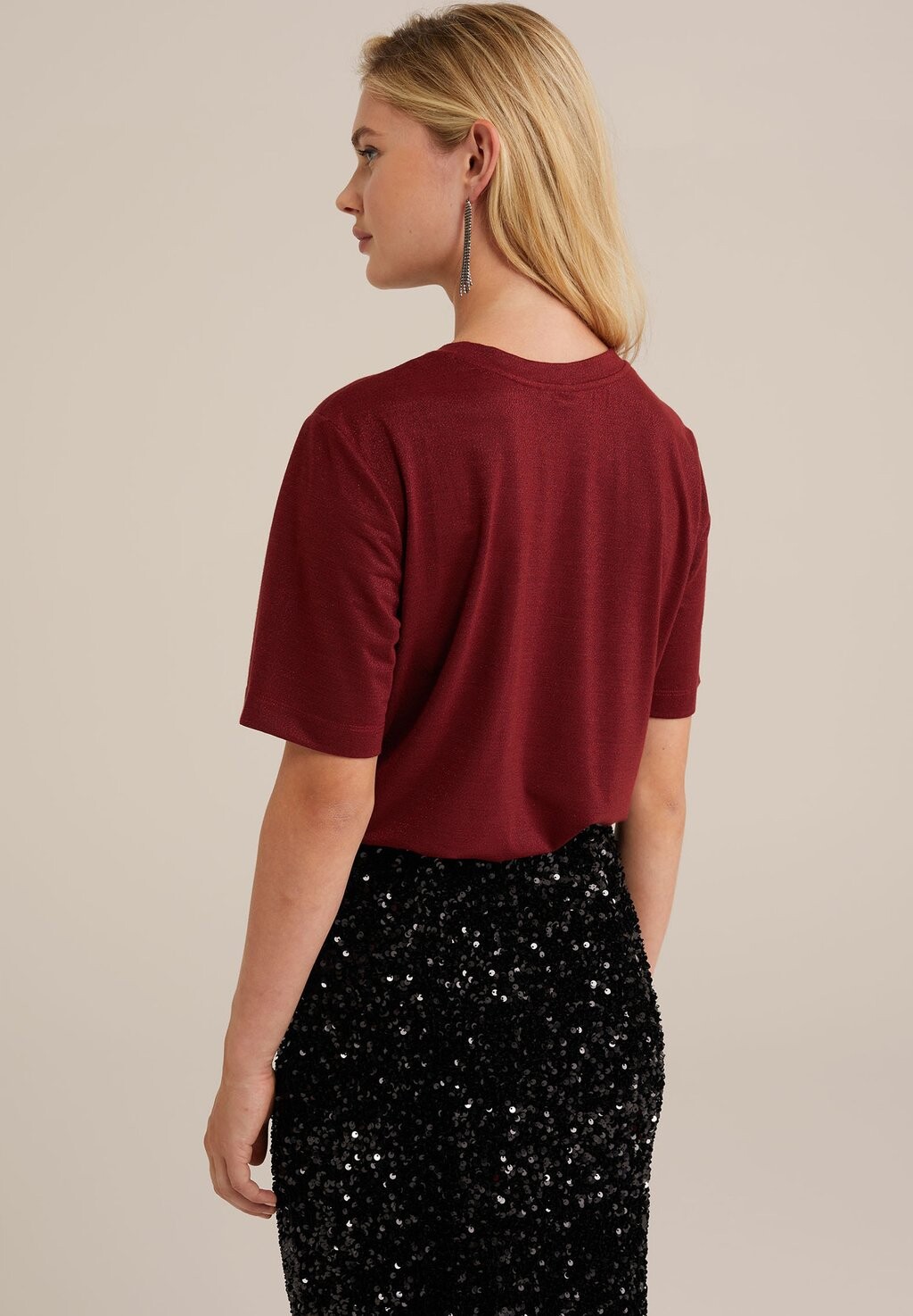 

Базовая футболка WE Fashion, бордовый