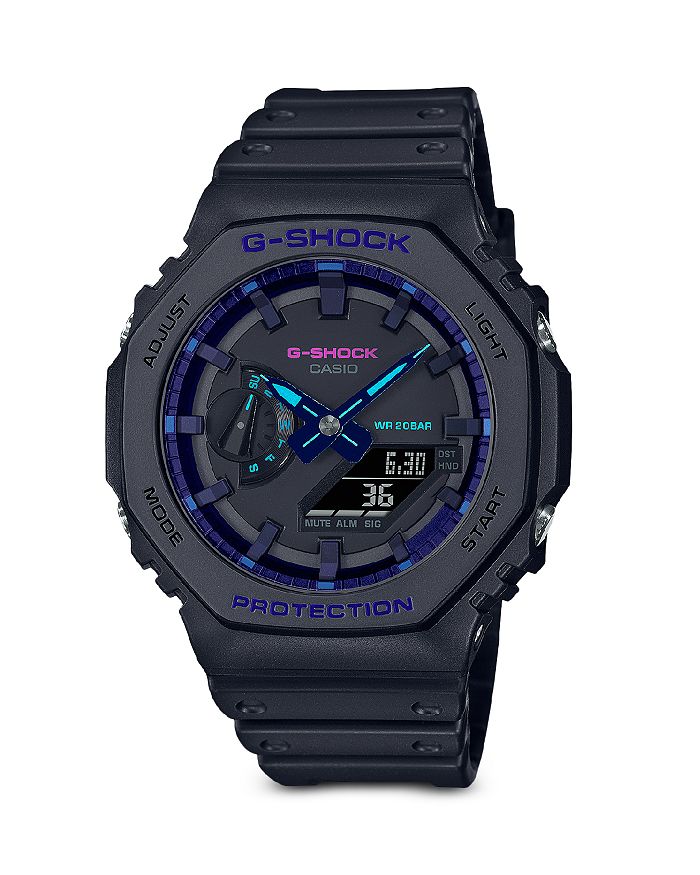 

Аналогово-цифровые часы, 48.5 мм G-Shock, черный