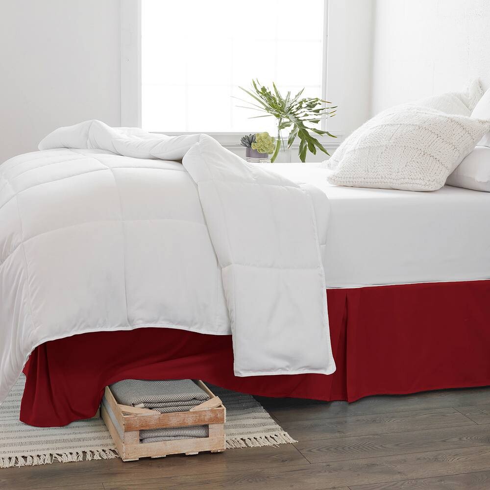 

Плиссированная юбка-коробка размера «king-size» Urban Loft, пружинный чехол, необходимое домашнее постельное белье, цвет Burgundy