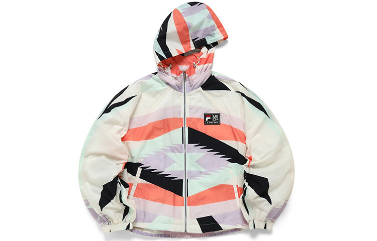 

Marcelo Burlon X Marcelo Burlon Collaboration Collection Куртка женская камуфляжная на сером фоне Fila Fusion, цвет Camouflage on a gray background