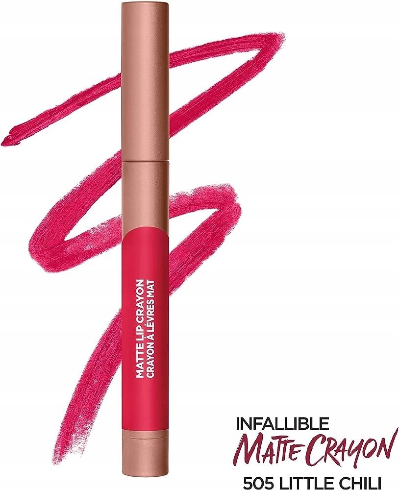 

L'Oreal Paris, Губная помада, матовый карандаш для губ, оттенок 505 Little Chili