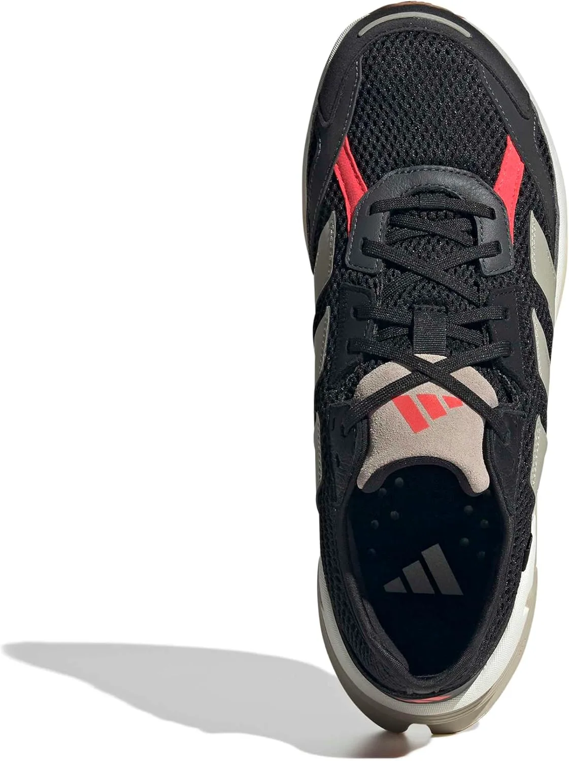 Мужские беговые кроссовки Adidas Adistar 3 Sportswear - зеленые, черный/бежевый/красный — фото 2