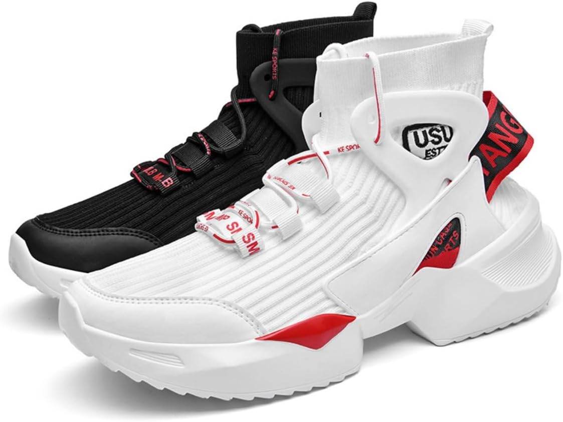 

Мужские дышащие носки-ботинки с флисовой подкладкой, легкие модные спортивные баскетбольные ботинки, повседневные кроссовки в уличном стиле для пар, зимняя обувь для прогулок, спортивная обувь на каждый день Ctkvbmeoi, белый/черный