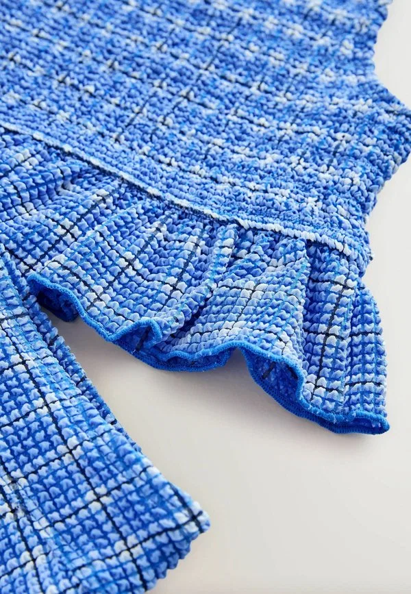 Укороченные шорты стандартного кроя Next, Blue Gingham Texture — фото 3
