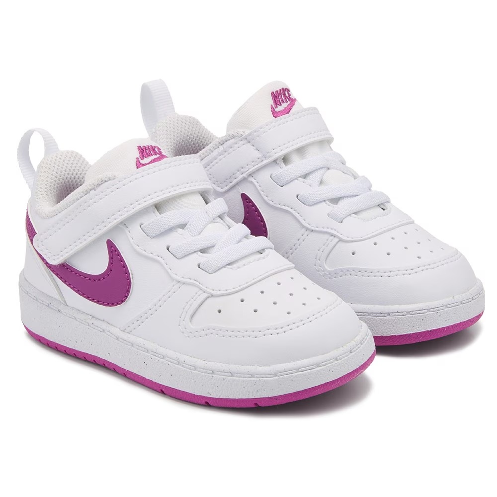 

Детские кроссовки court borough low recraft от Nike для малышей, white/fuschia
