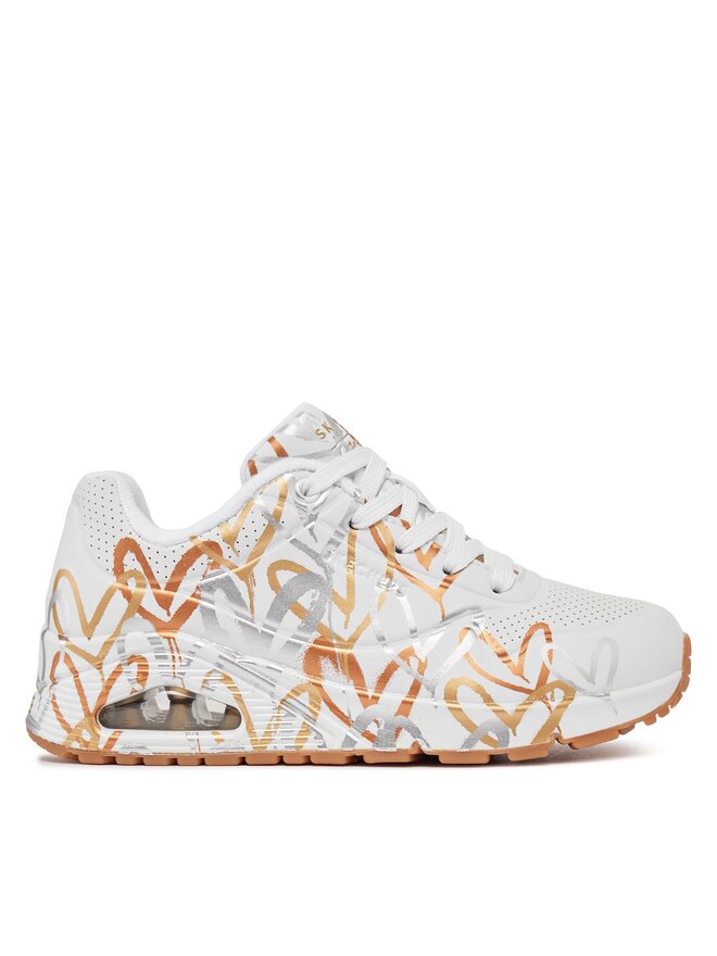 Кроссовки Uno Metallic Love Skechers, белый